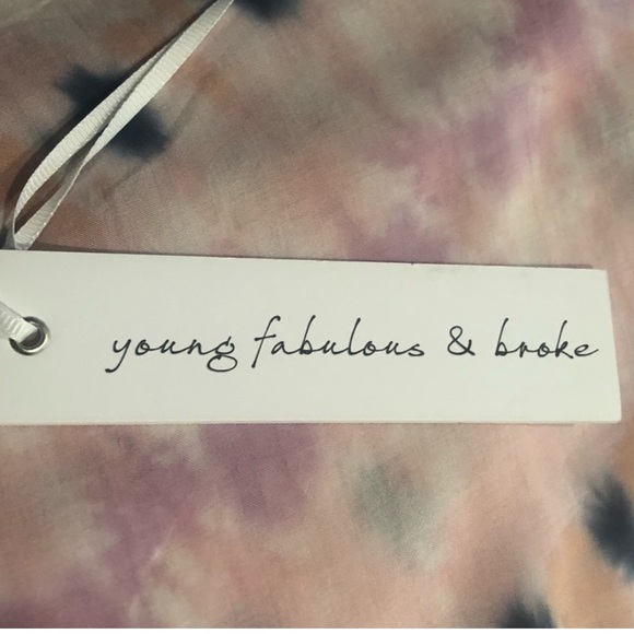 NWT Young Fabulous & Broke tie dye butterfly sleeve pullover top size small - Picture 8 of 8